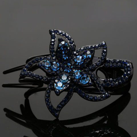 Elegant disc hair grab water drill flower headdress