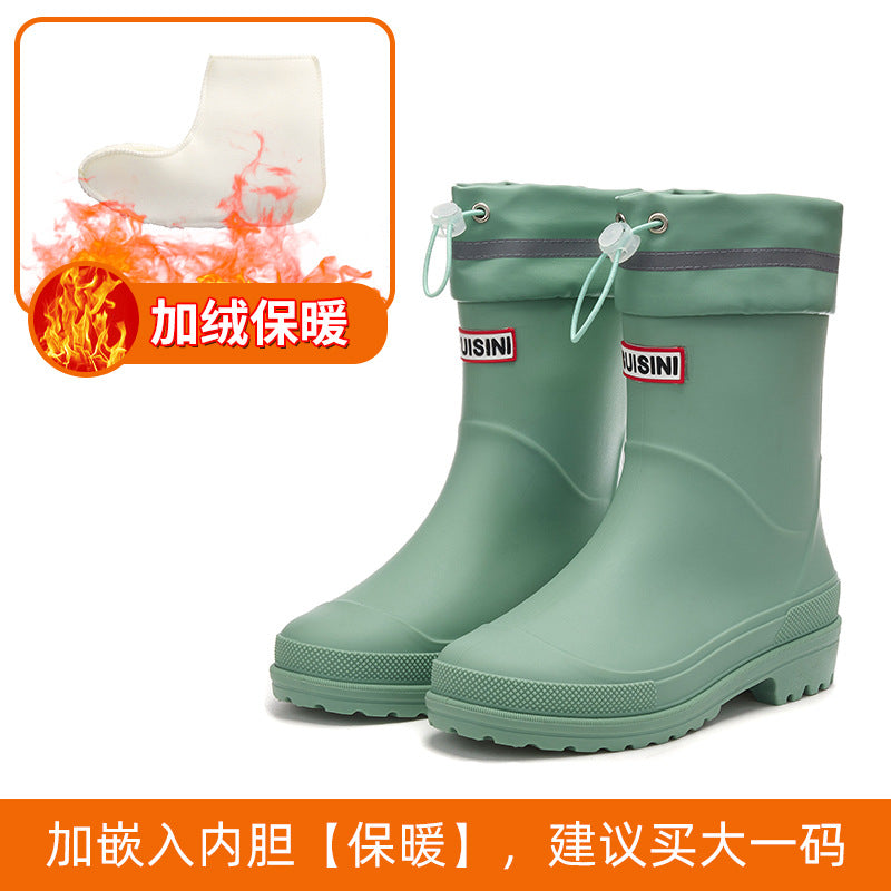 Bundle middle tube rain shoes wear-resistant and waterproof