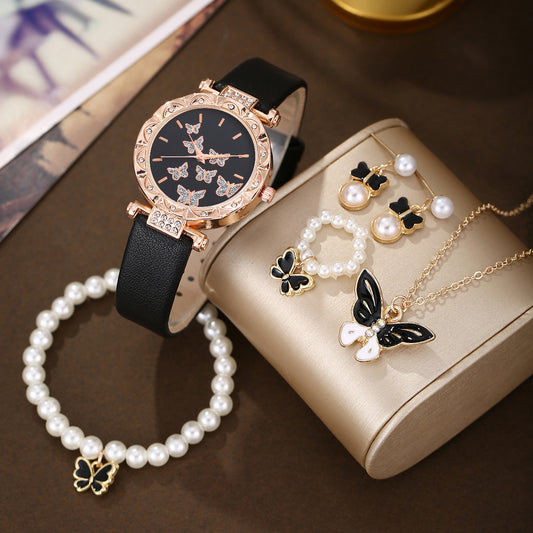Watch Pearl Butterfly Love Jewelry Set