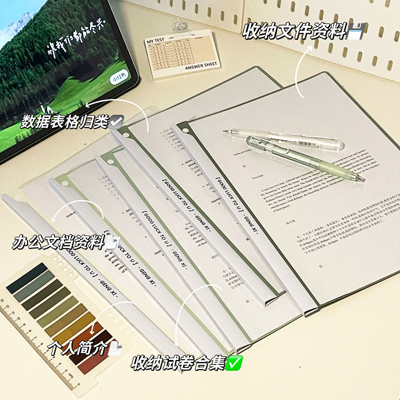 Transparent insert rotating rod folder