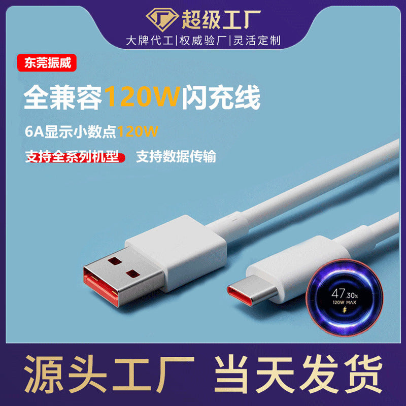 Cable de carga rápida Xiaomi Mix 4 de 120 W tipo C 6 A