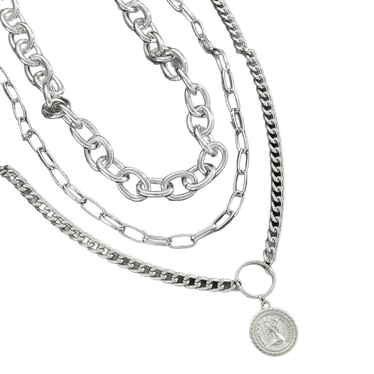 Portrait Relief 3-Piece Necklace Set