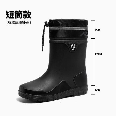 Rain shoes men's non-slip, wear-resistant and waterproof