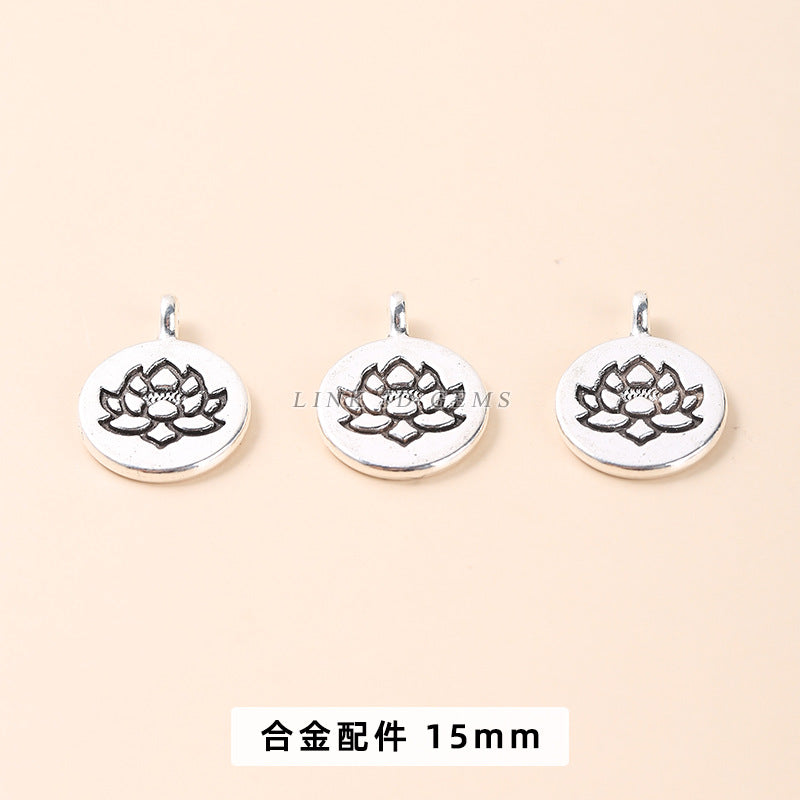 Pequeños accesorios colgantes de aleación de plata tibetana
