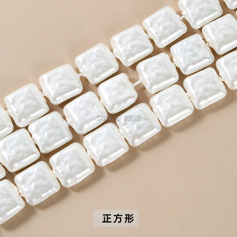 Botón de perla de concha barroca de 12 mm