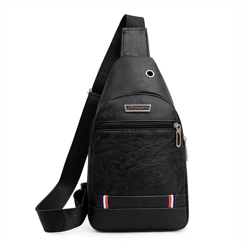 PU men's breast bag