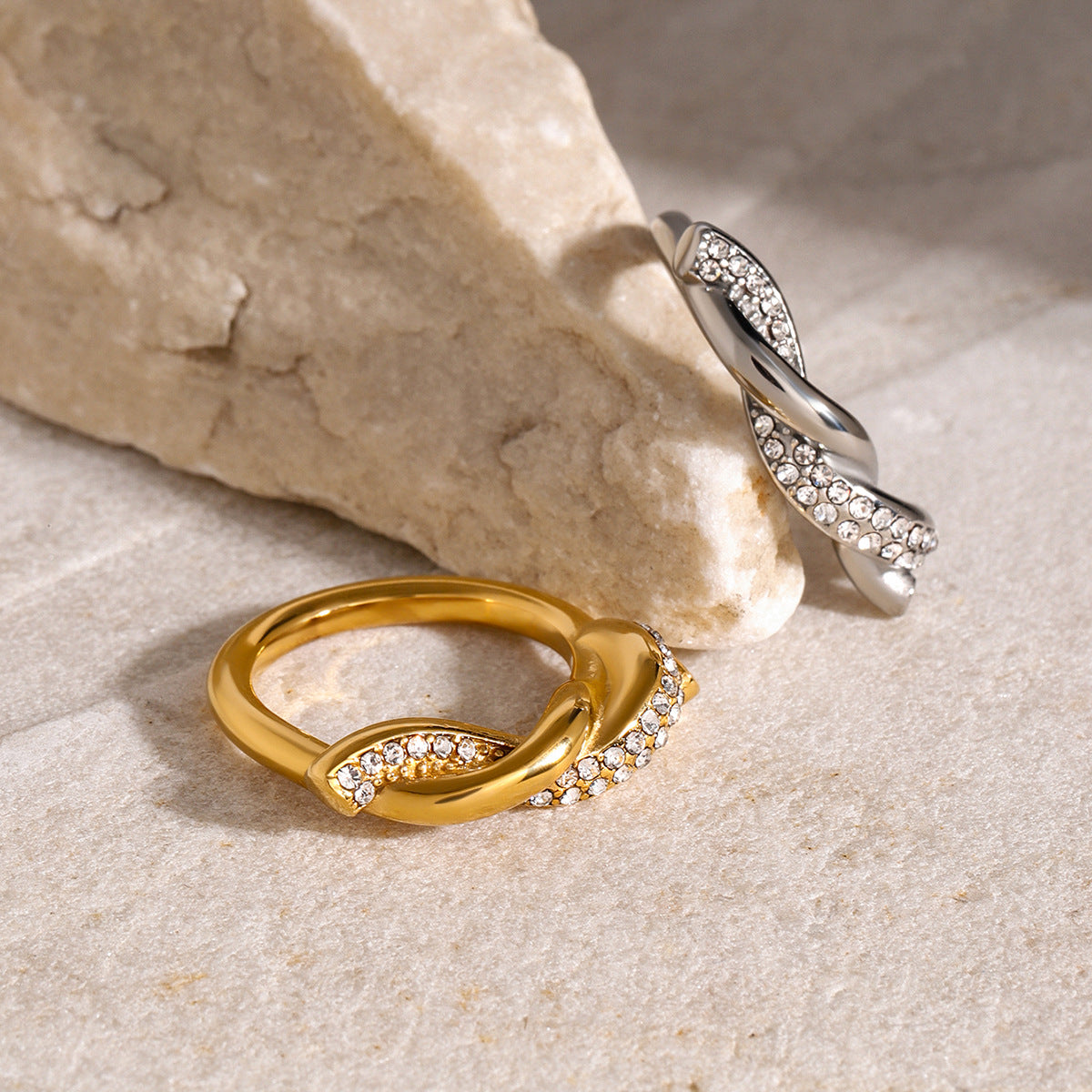 Titanium steel electroplated ring