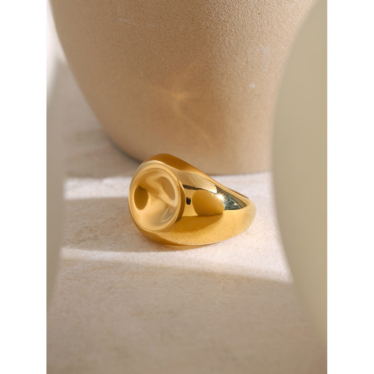 18k gold stainless steel ring