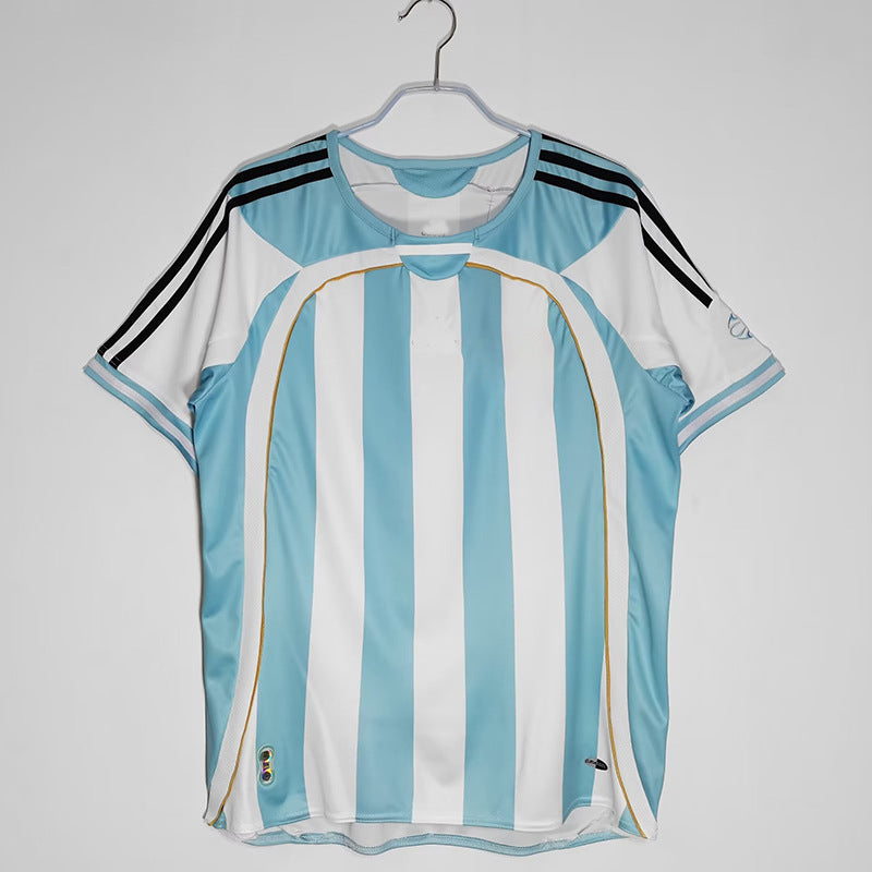 06 WC Argentina 19 Messi 10 Riquelme Retro camiseta tailandesa