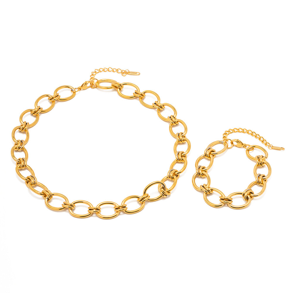 18K Gold Chunky Chain Bracelet