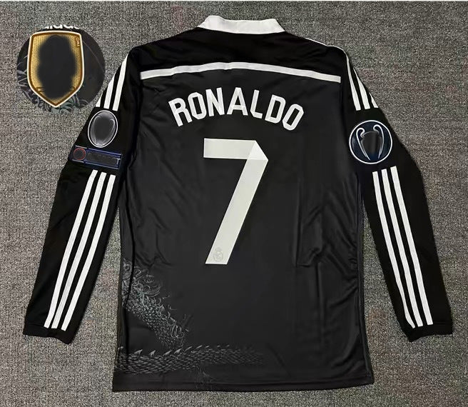 14-15 La Liga Real Madrid Retro Black Away Jersey