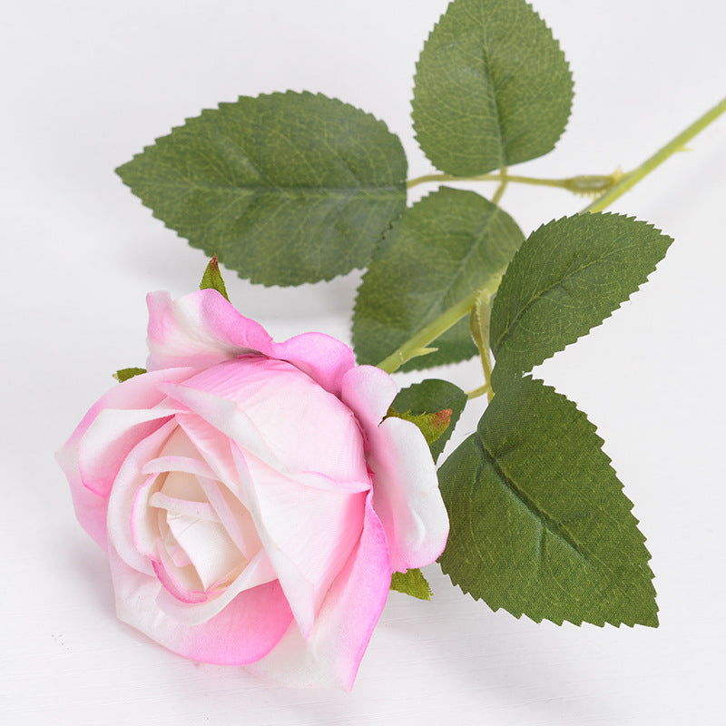 Simulation velvet rose single