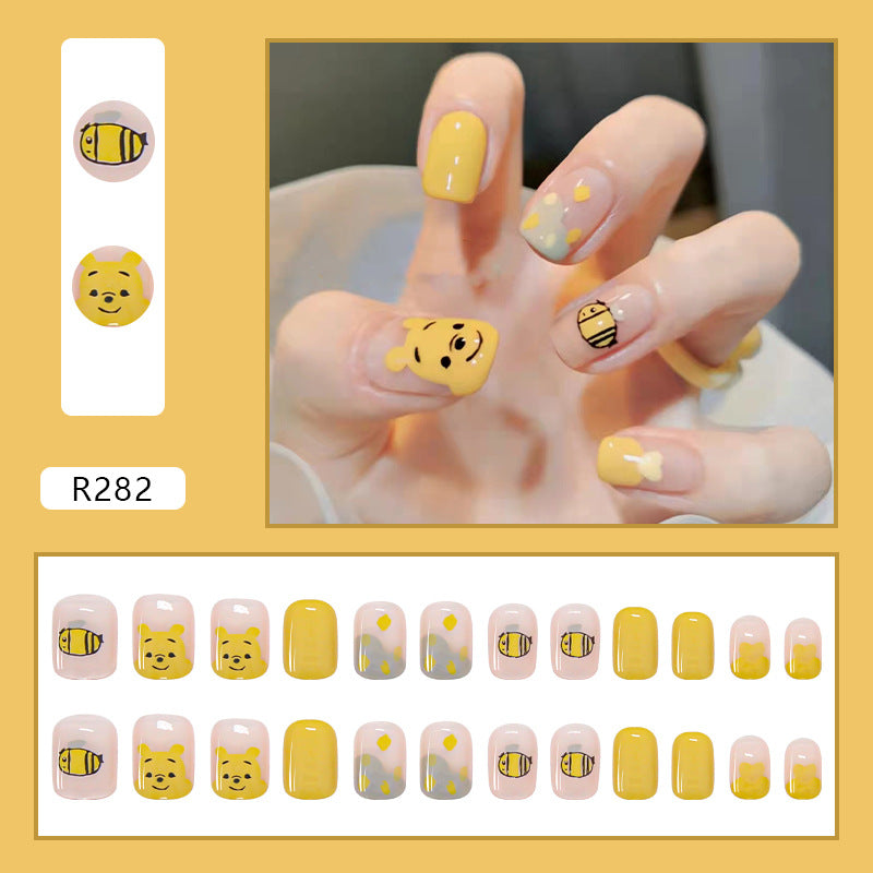 Wearable Removable Fake Nail Stickers Short Long