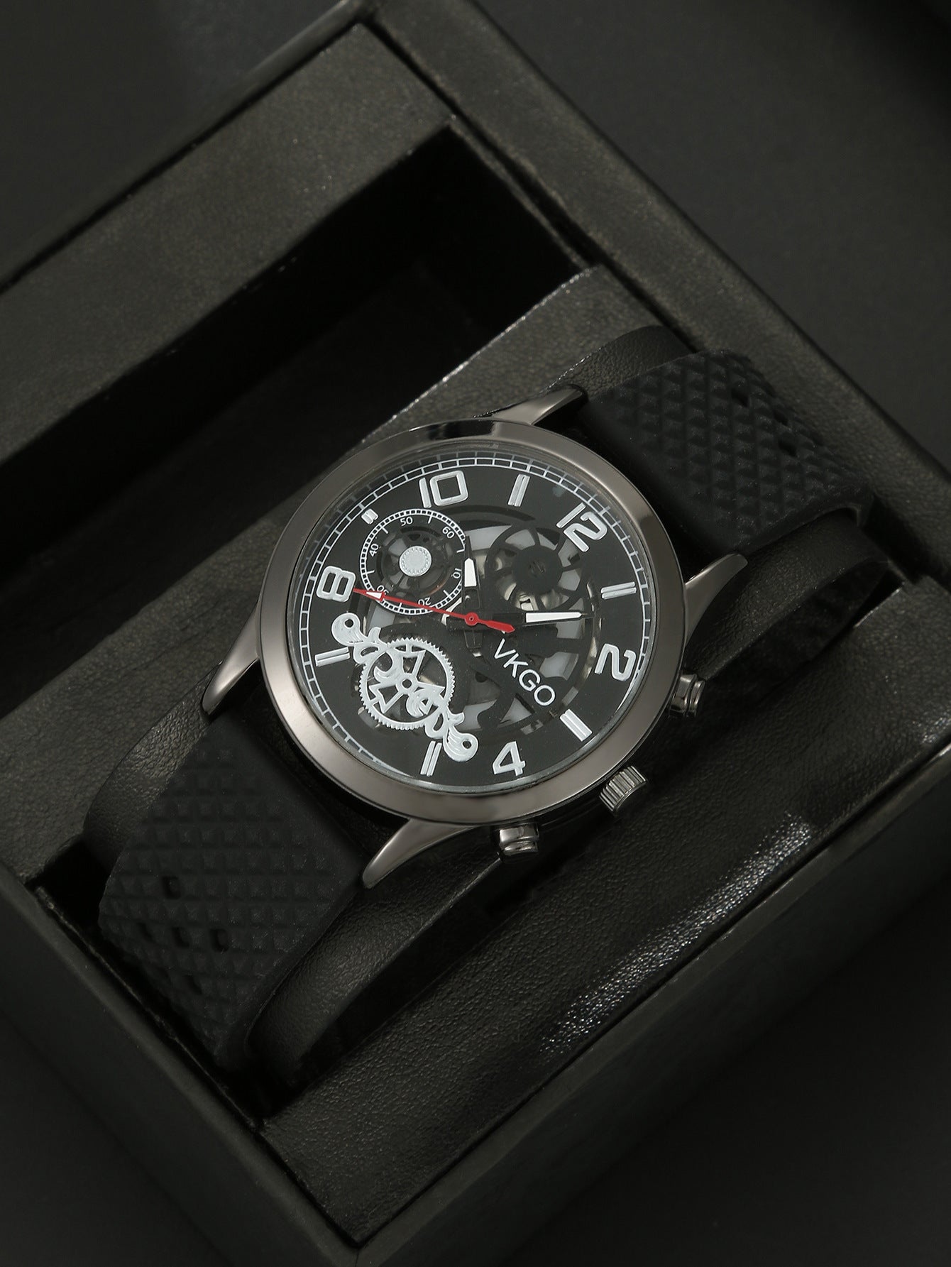 Alloy Watch Leather Strap Bracelet Set
