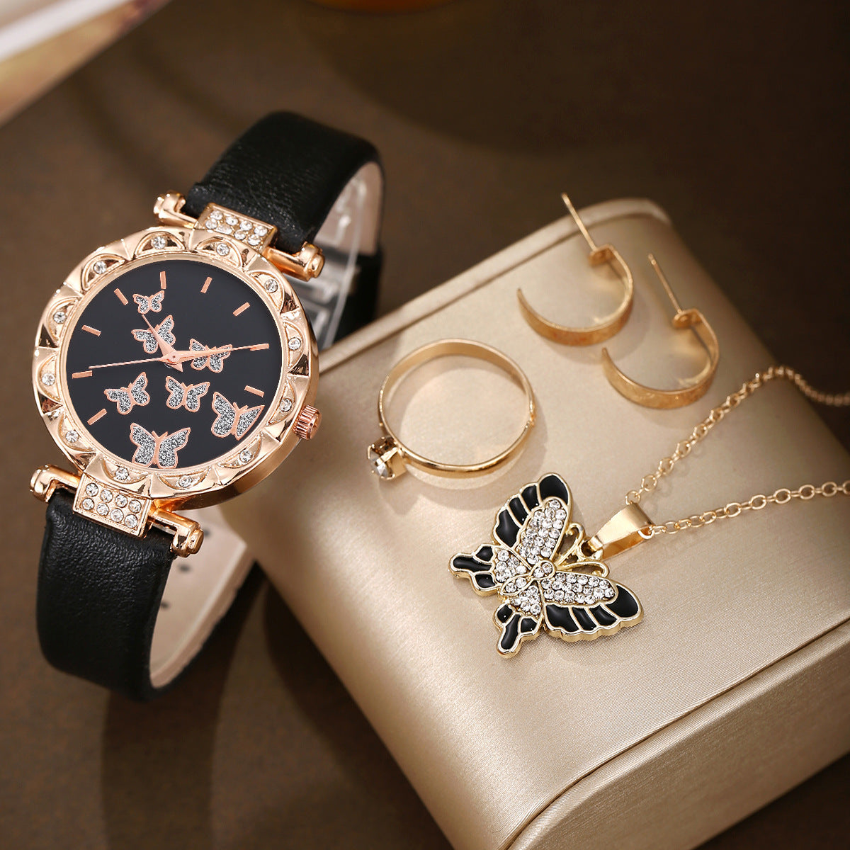 Watch Pearl Butterfly Love Jewelry Set