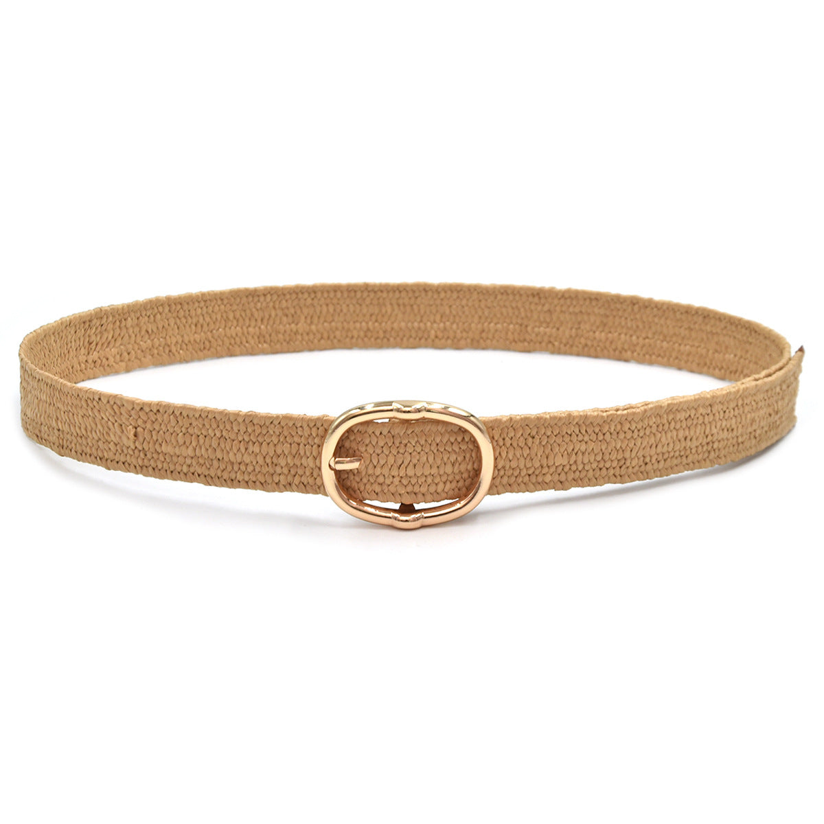 PP grass woven women's belt elastic elastic elastic