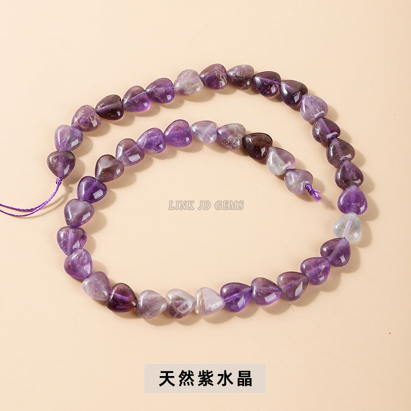 10 * 4Mm peach heart loose beads