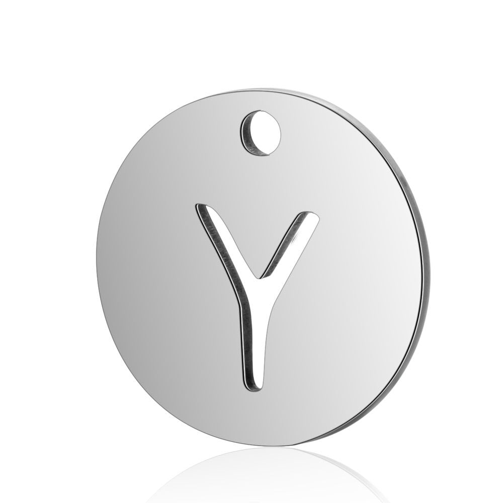 Juego completo de 26 accesorios con letras de acero de titanio y joyería, 10 piezas/bolsa