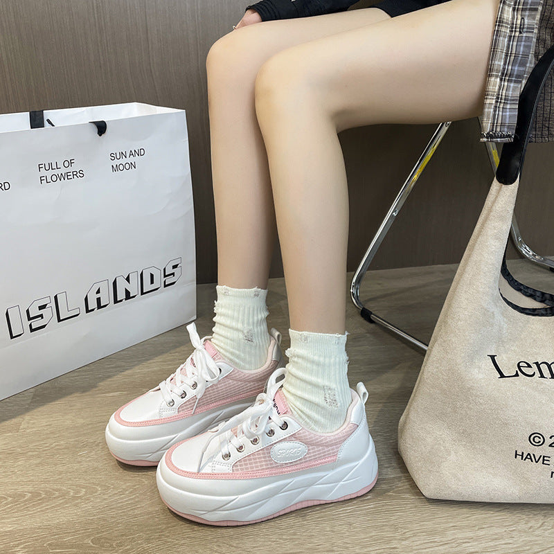 Zapatillas informales de malla transpirable para mujer de primavera