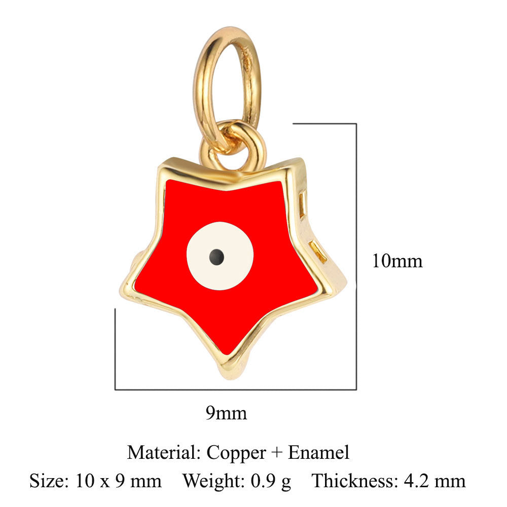 Sun Moon Stars Copper Zircon Eyes Palm Pendant