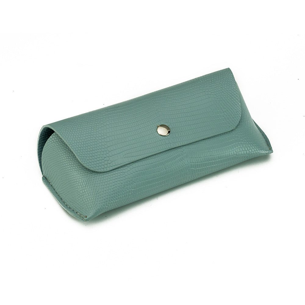 Estuche portátil de cuero de primera calidad para gafas