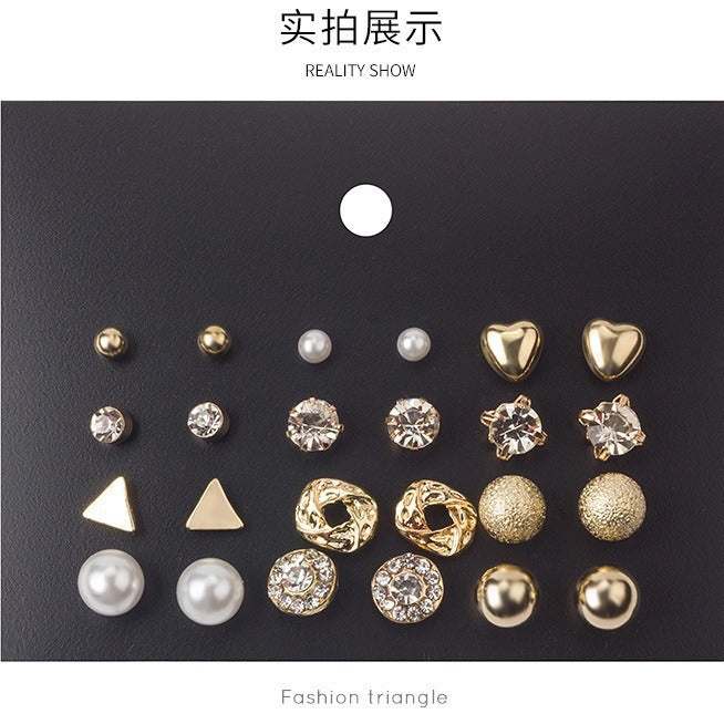 Pendientes con forma de tarjeta de circonita y perla en oferta