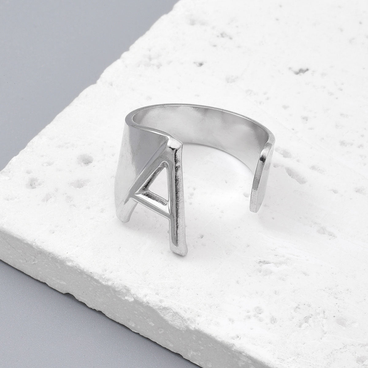 Titanium steel 26 English letter ring