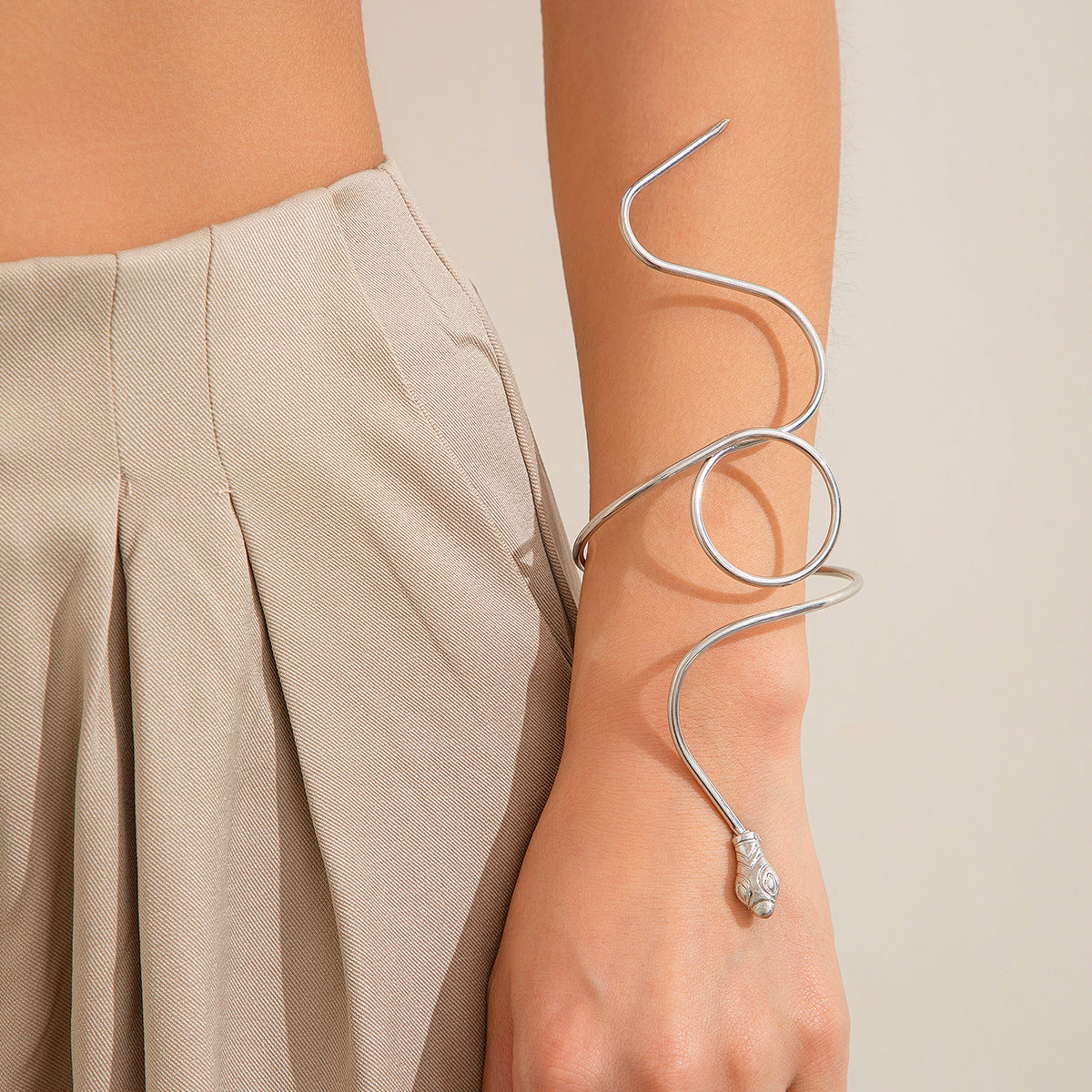 Twisted snake exaggerated bracelet