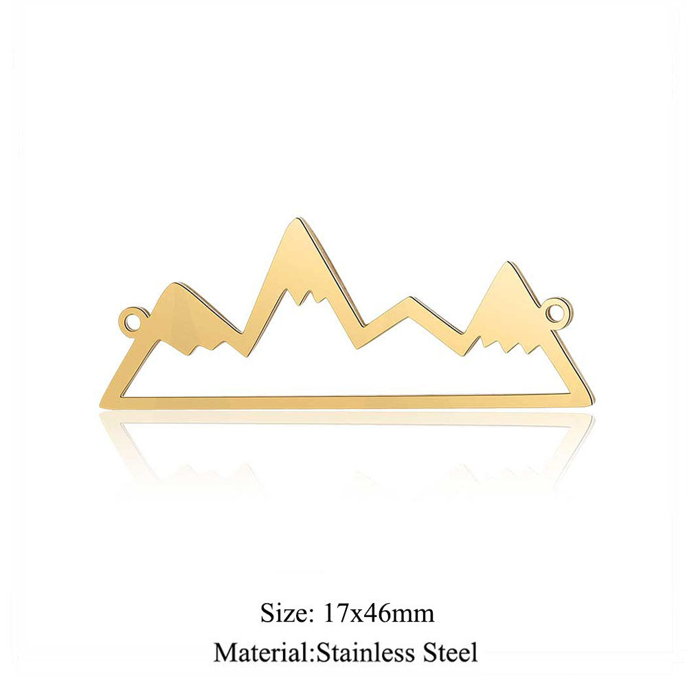 5 pcs/titanium steel large pendant flower diamond conch