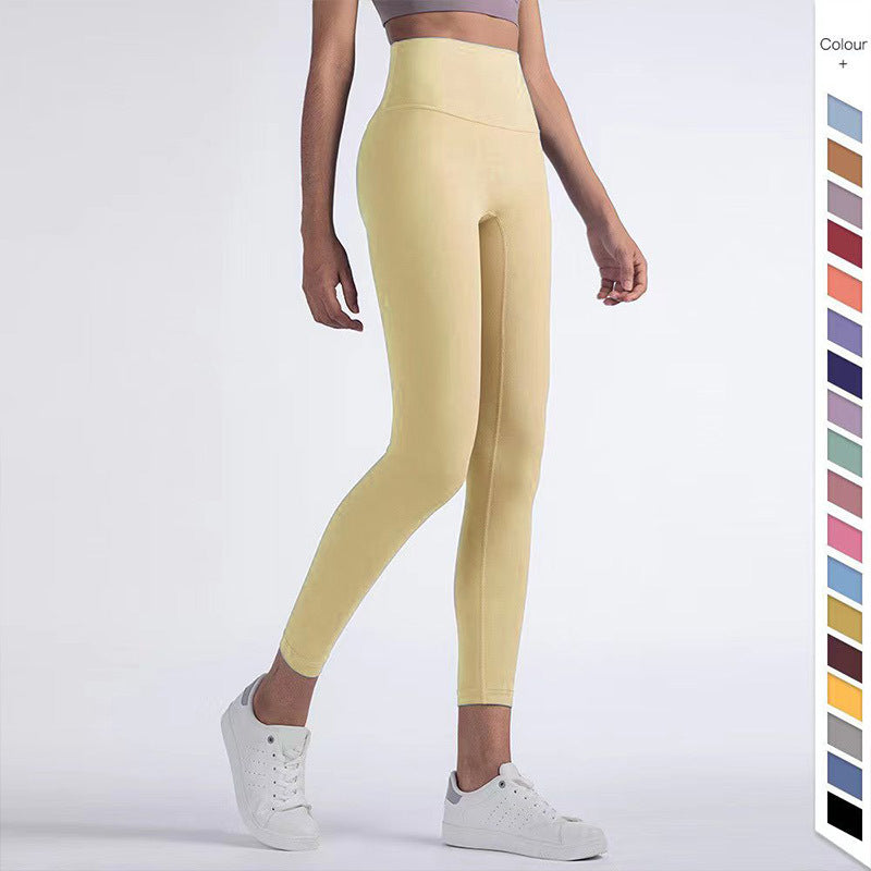 Pantalones de yoga de cintura alta para mujer con estampado de melocotón