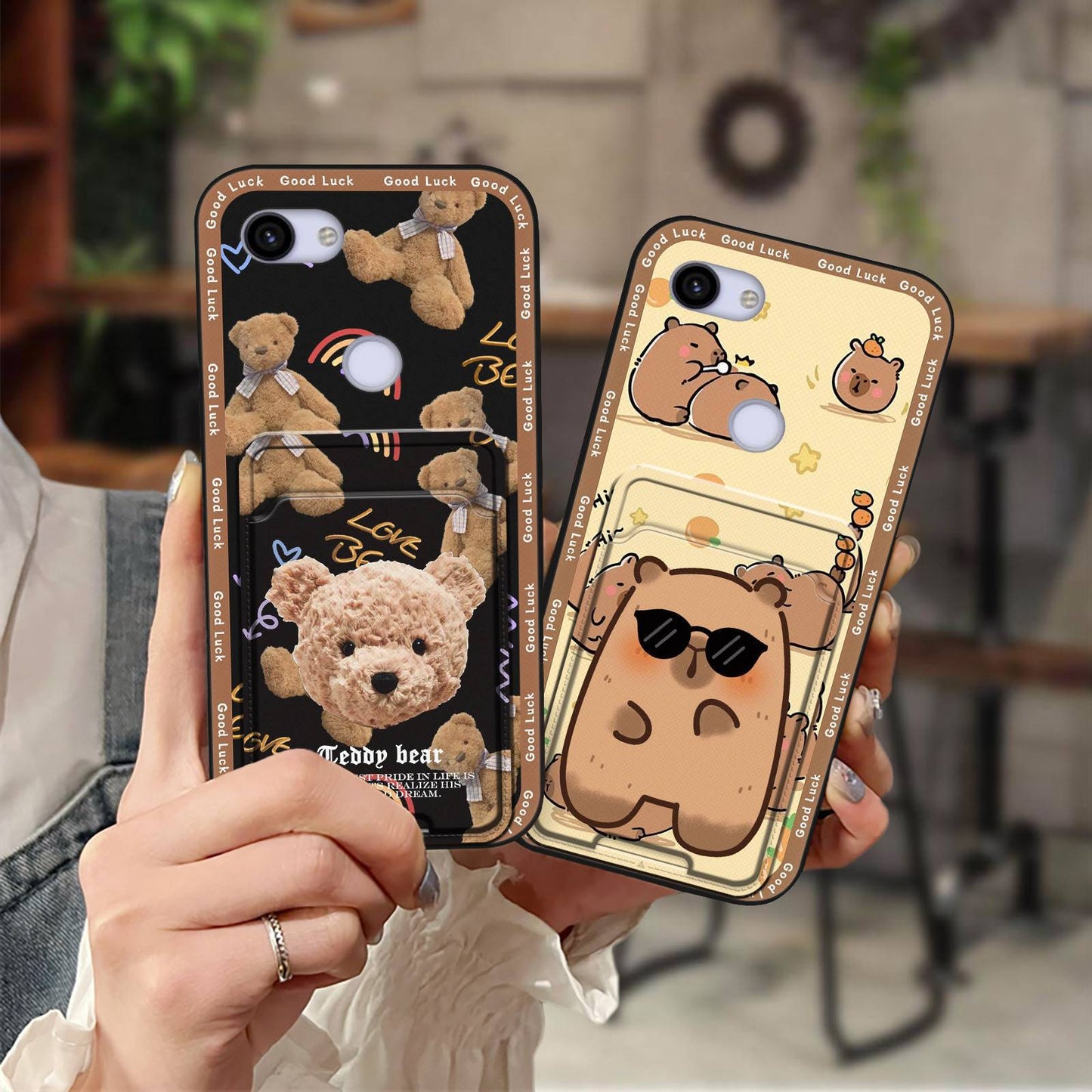 Google Graffiti Silicone Card Holder Case