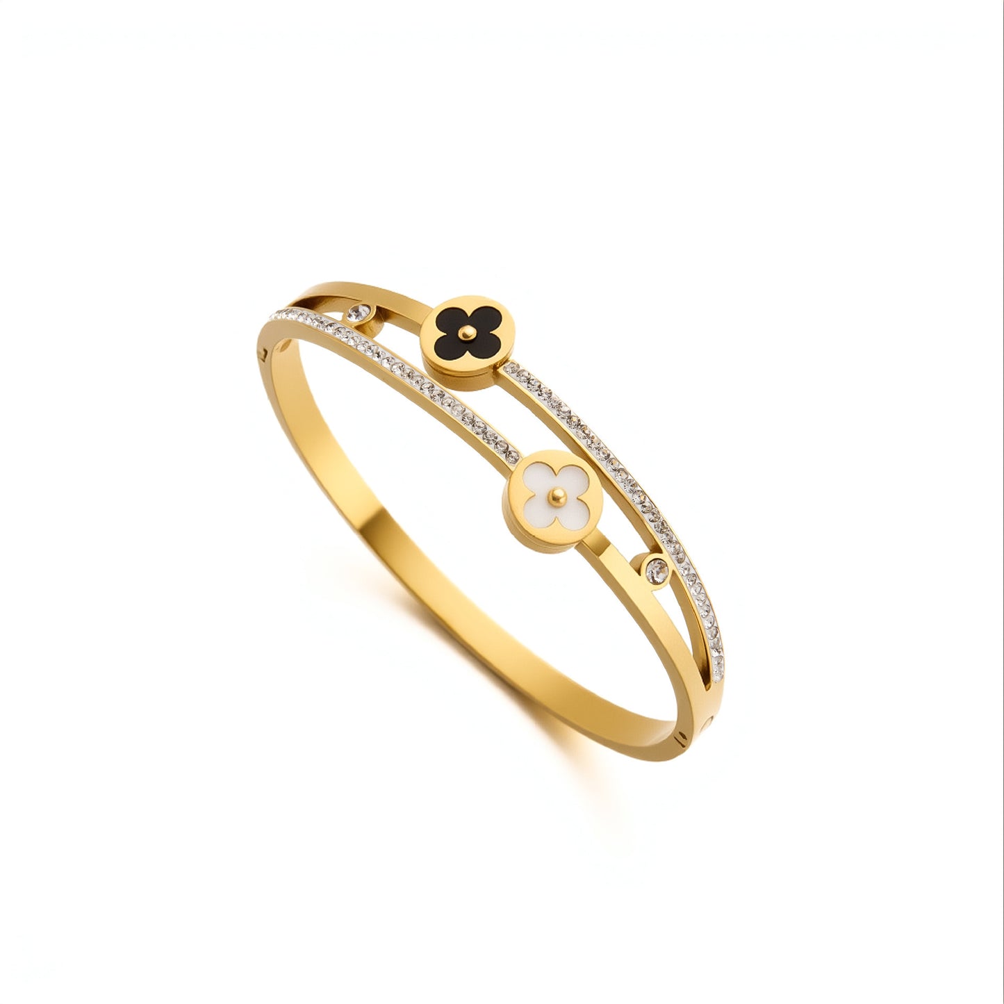 Titanium Steel Four-Leaf Clover Bracelet