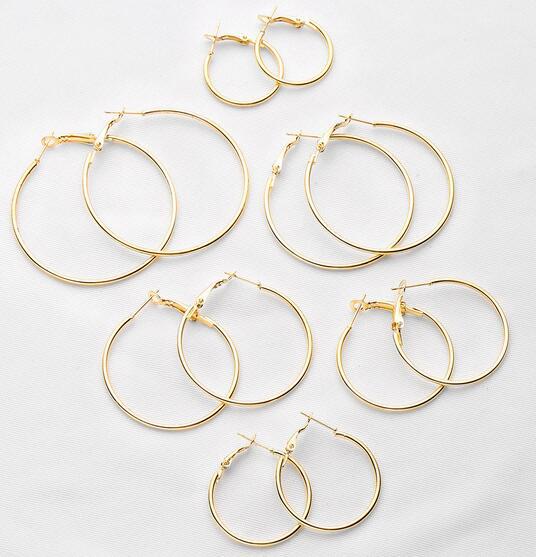 Pearl hoop earrings set 9 pieces