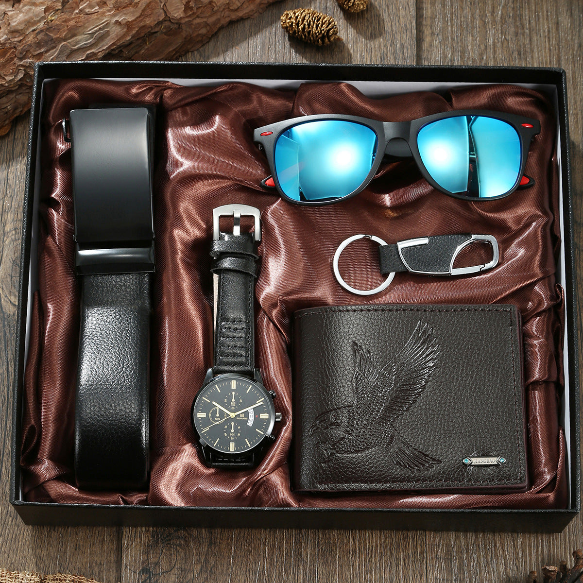 Quartz watch sunglasses 5-piece set