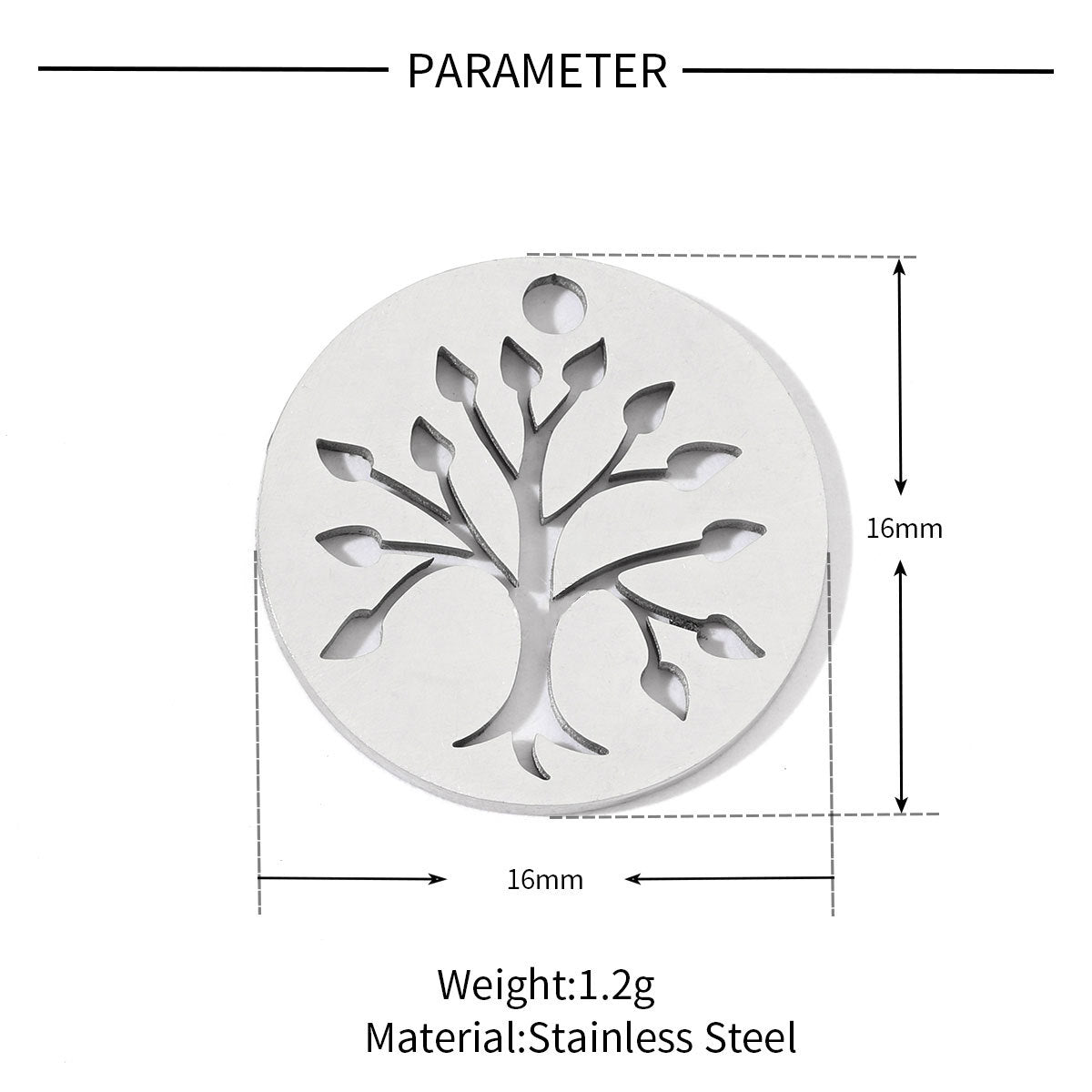 20 pcs/pack Clover hand key Titanium steel DIY pendant