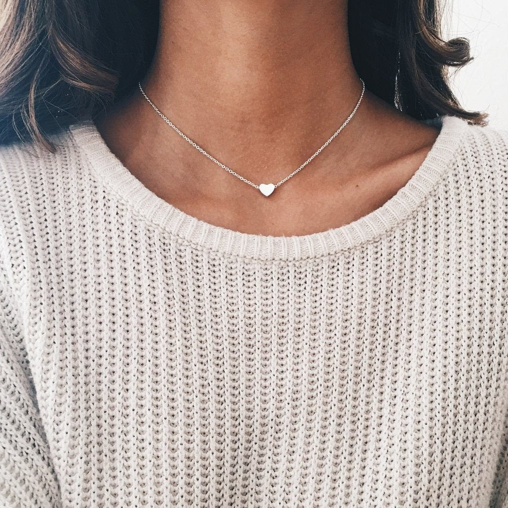 Multi-Layer Heart Collarbone Necklace