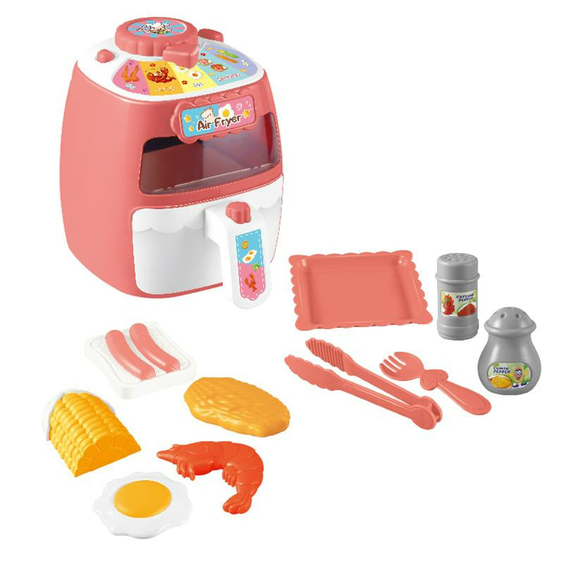 Juego de simulación de juguete para niños: Mini freidora de aire, juguete de cocina para cocinar arroz, regalo al por mayor