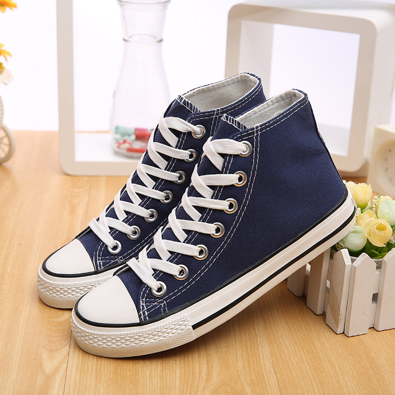 2 Korean Canvas Sneakers: Casual White Shoes for Students