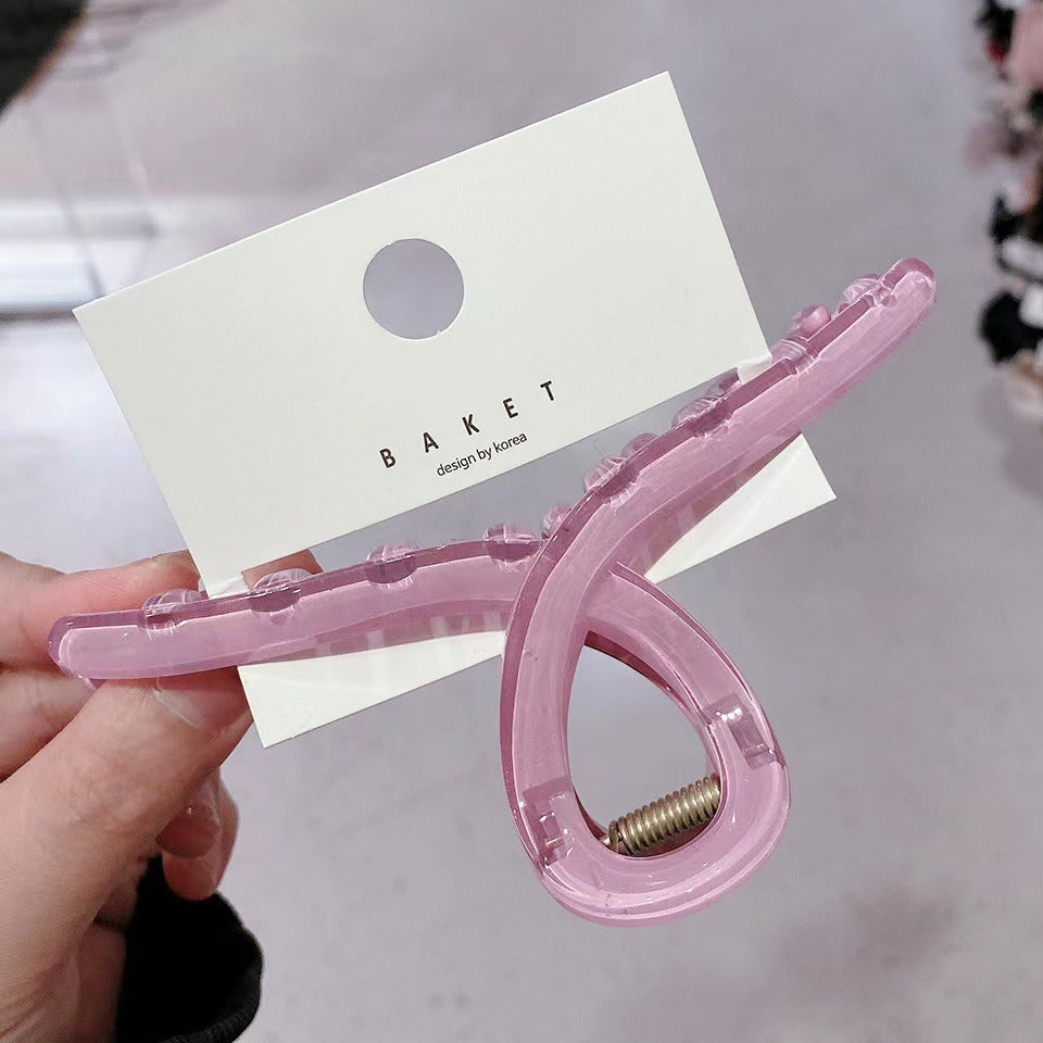 Jelly large disc hair grab clip
