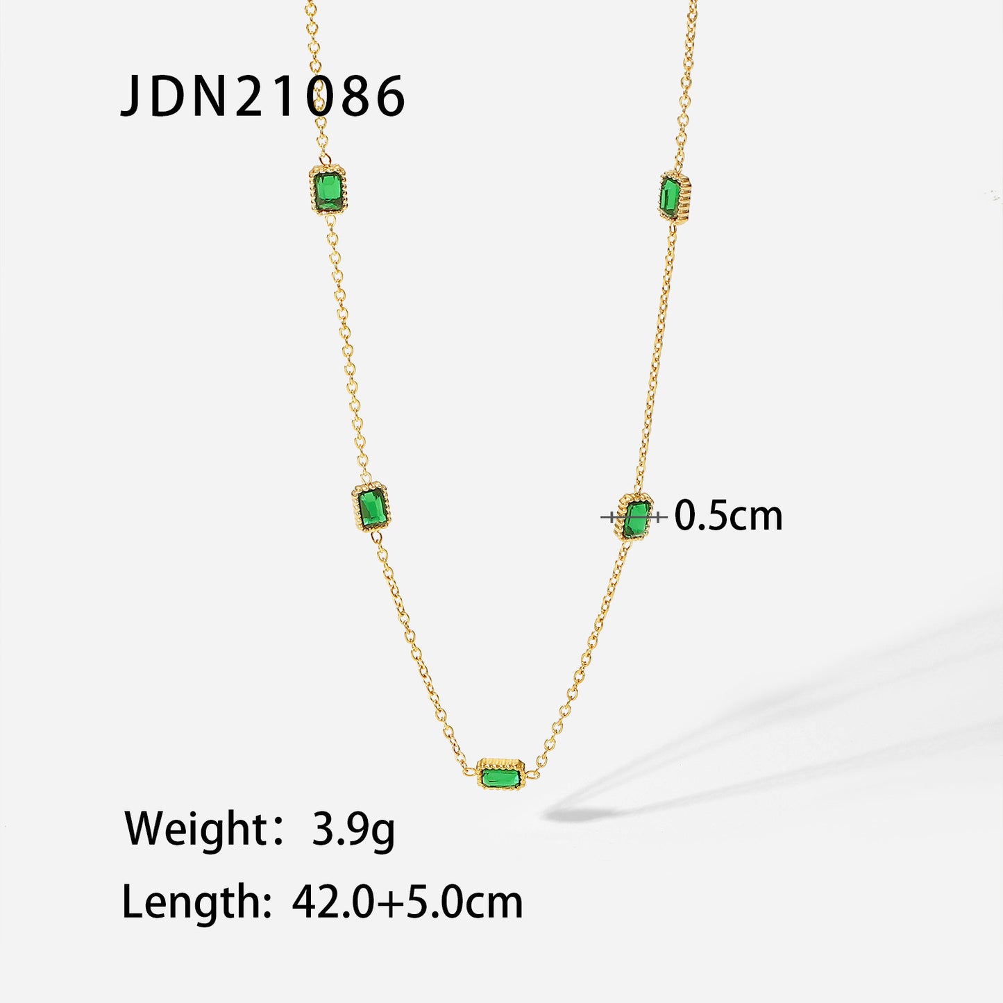 Emerald Zircon Necklace Bracelet
