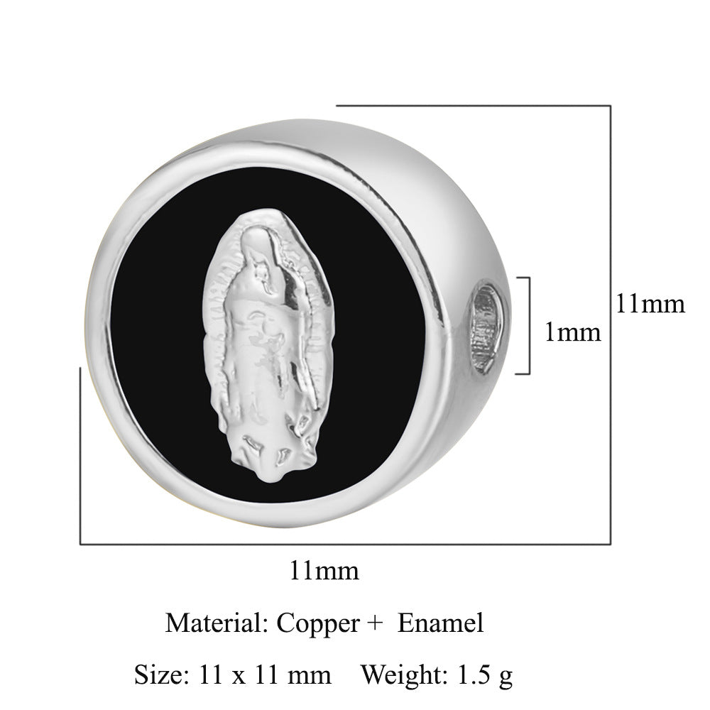 Virgin of Oil Copper Zircon Beads Spacer Beads