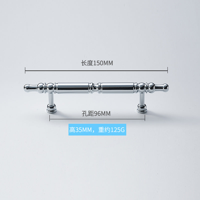 Simple bright silver brass handle