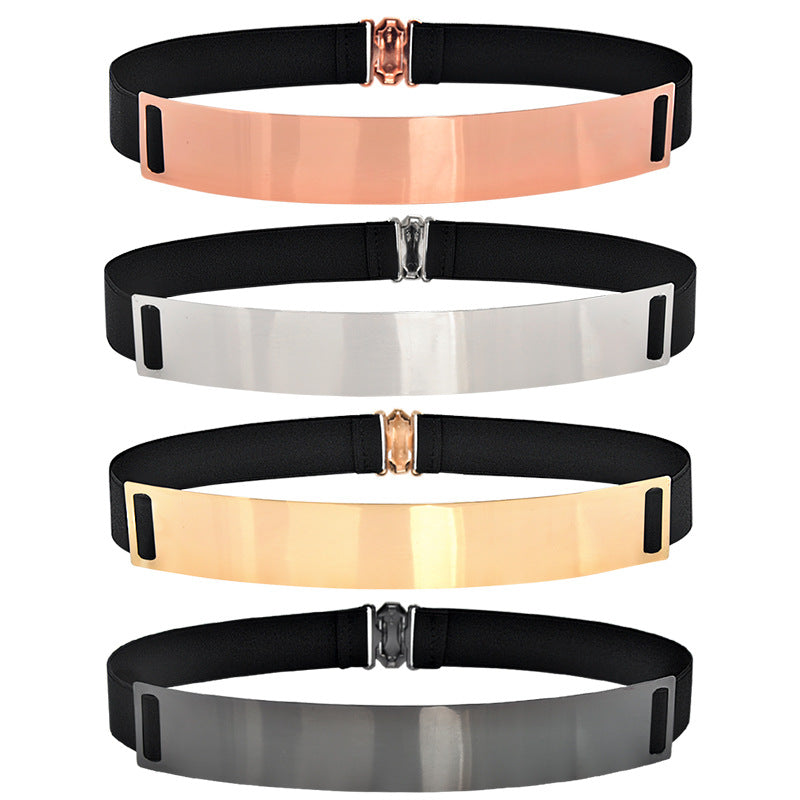Personalized metal elastic belt