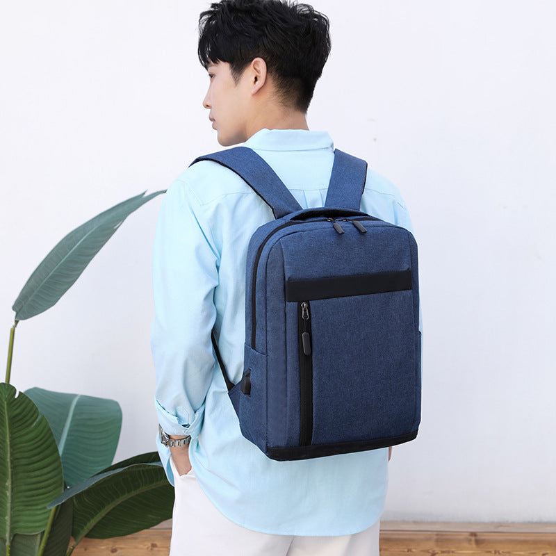 Three-piece USB charging backpack computer bag