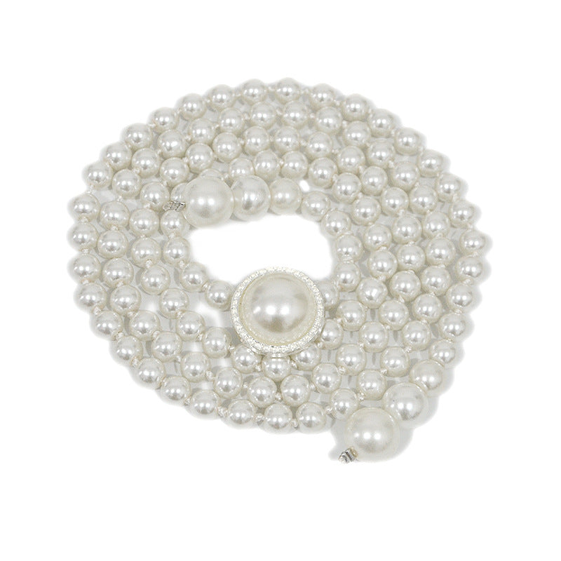 Pearl thin belt female sweet