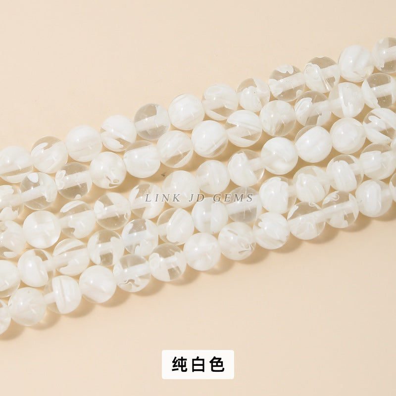 Perlas sueltas de pétalos esmaltados de colores de 6/8/10 mm