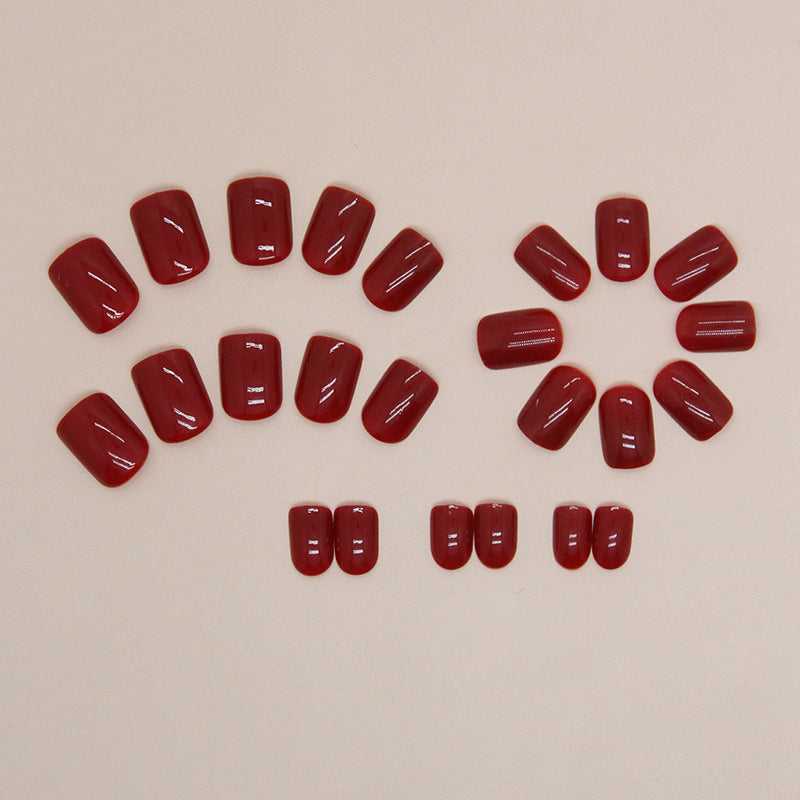 Uñas postizas cuadradas festivas de color blanco brillante