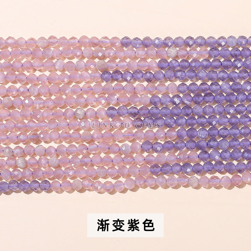 Perlas sueltas de ópalo de cambio gradual de color de sección de 3 mm