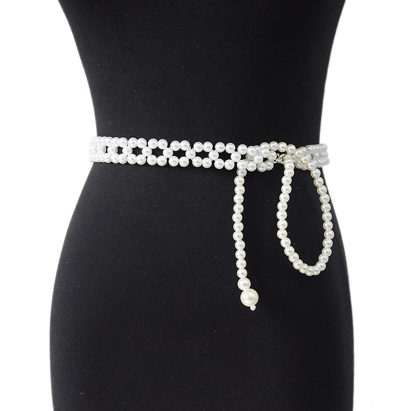 Elastic elastic pearl thin belt