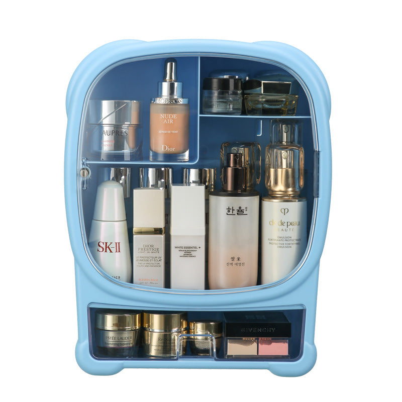 Organizador de maquillaje de gran capacidad para montaje en pared